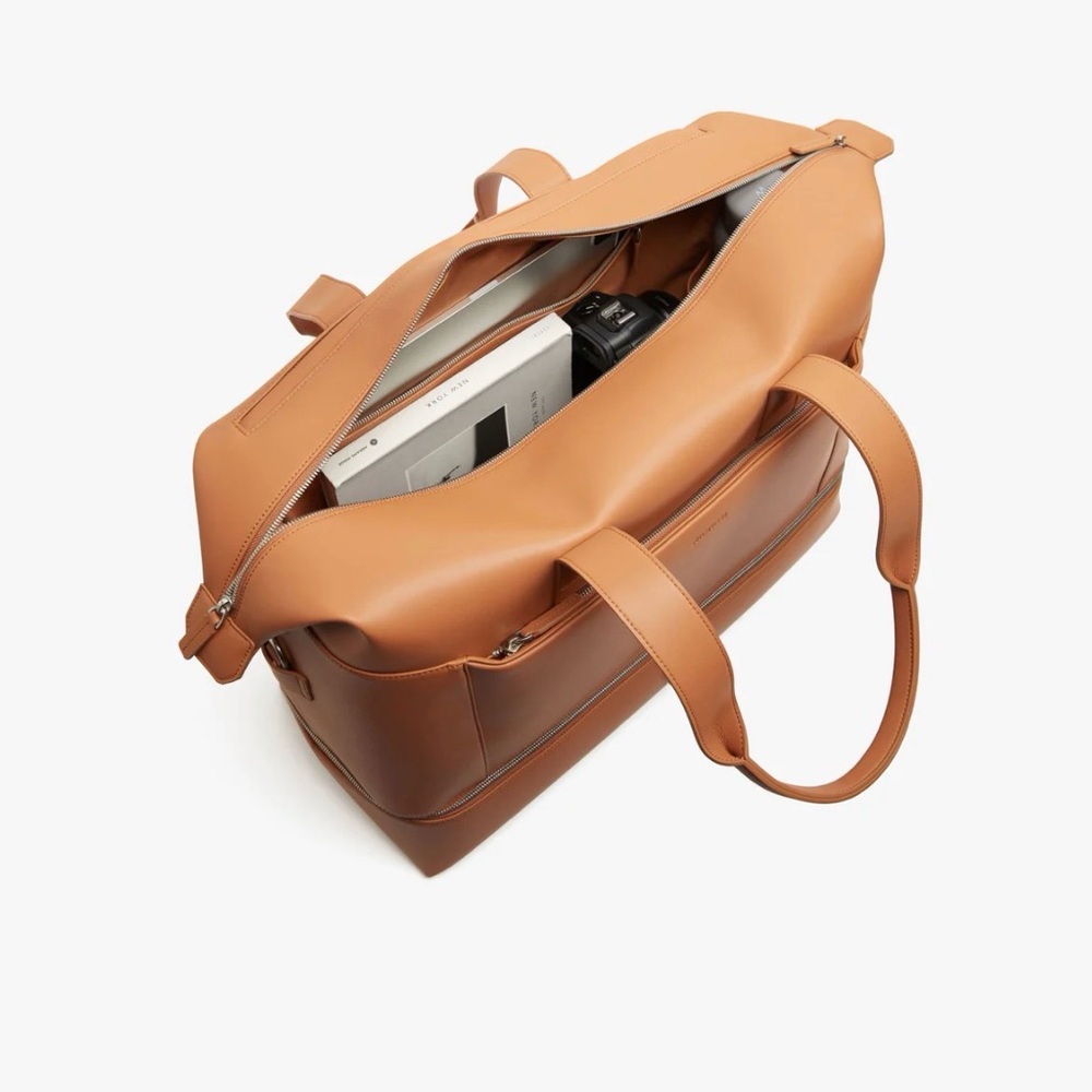 Monos Tan Vegan Leather Metro Weekender Bag - Picture 9 of 9